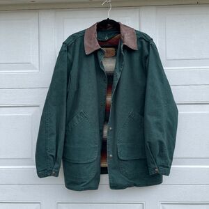 VTG Woolrich Field Coat Jacket Mens M Wool Lined Hunting Chore Barn USA